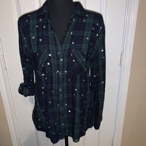 Rock & Republic womens plaid top